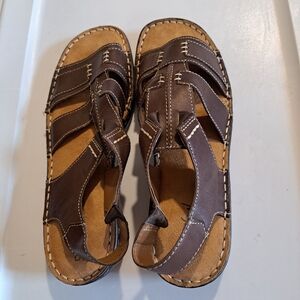 Natural Soul by Naturlizer Brown Leather Comfort Sandals, 9M